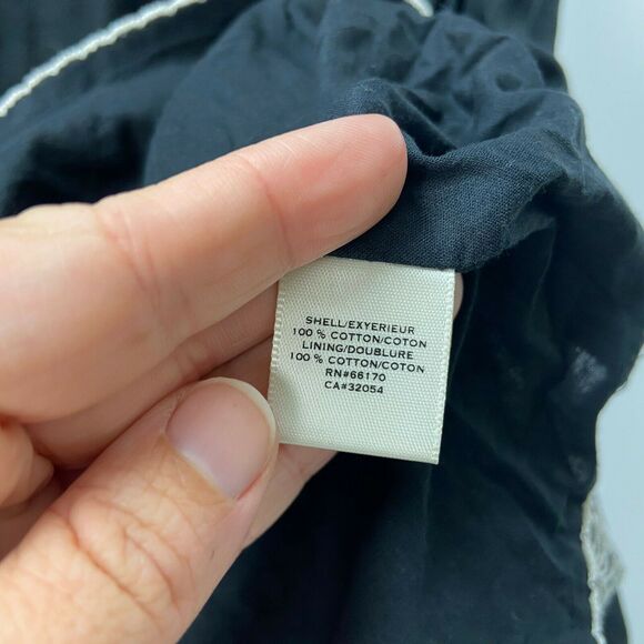 Anthropologie Moulinette Soeurs 4 Womens Black Embroidered Atwitter Tank Dress - Picture 5 of 7